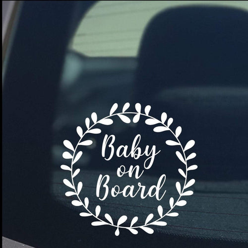 Baby on board decal